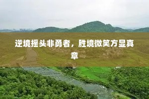 逆境摇头非勇者，胜境微笑方显真章