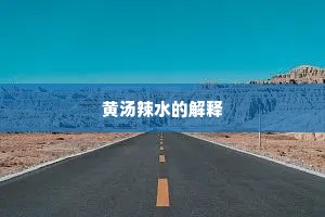 黄汤辣水的解释