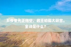潇潇栋宇自明昌，城郭人民半杳茫。下一句是什么？
