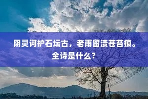 年来病废知何用，拟结江湖鸥鹭盟。上一句是什么？