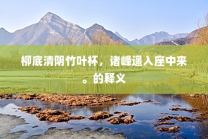 山叟和云劚翠屏，煎时分日检仙经。的解释