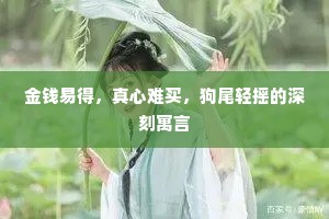 金钱易得，真心难买，狗尾轻摇的深刻寓言