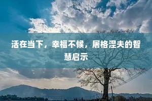 活在当下，幸福不候，屠格涅夫的智慧启示