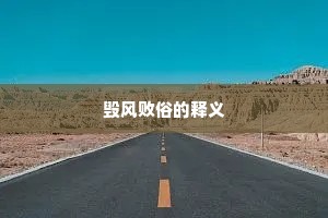 毁风败俗的释义
