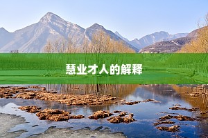 慧业才人的解释
