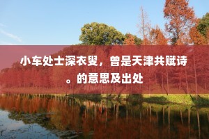 惟有道情常自足，启期天地易知恩。出自哪首诗？