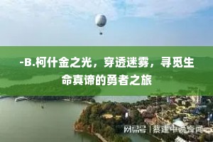 -B.柯什金之光，穿透迷雾，寻觅生命真谛的勇者之旅