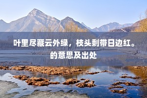昨日之日不可追，今日之日须臾期。的意思及出处