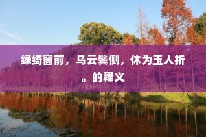 用之可以过珪璧，弃置还为一片石。的意思及出处