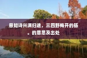 吟罢明朝赠知己，便须题作去年诗。的释义