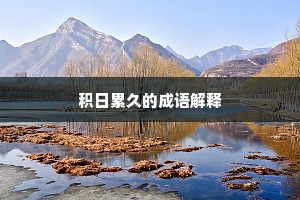 积日累久的成语解释