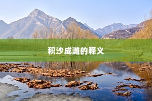 积沙成滩的释义