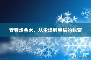 青春炼金术，从尘埃到星辰的蜕变