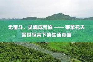 无奋斗，灵魂成荒原 —— 莱蒙托夫警世恒言下的生活真谛