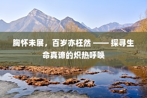 胸怀未展，百岁亦枉然 —— 探寻生命真谛的炽热呼唤