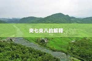 夹七夹八的解释