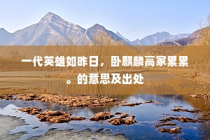 孤台冷眼无来人，楚水秦天莽空阔。的意思及出处