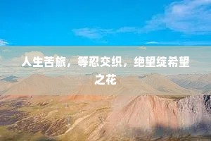 人生苦旅，等忍交织，绝望绽希望之花