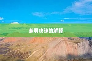 兼弱攻昧的解释