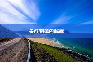 尖酸刻薄的解释