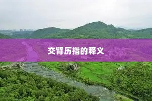 交臂历指的释义