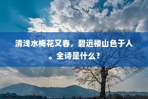 凿处若教当要路，为君常济往来人。全诗是什么？