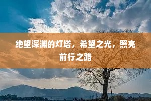 绝望深渊的灯塔，希望之光，照亮前行之路