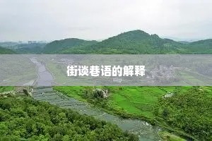 街谈巷语的解释