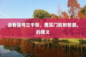 出文入武成语的释义