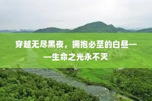 穿越无尽黑夜，拥抱必至的白昼——生命之光永不灭
