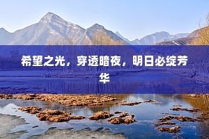 希望之光，穿透暗夜，明日必绽芳华