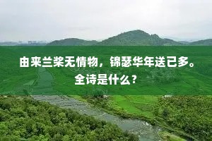 年来樽酒是生涯，赤脚曾无解语花。的解释