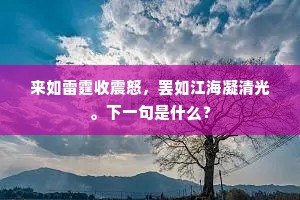 狂波故作风雷噫，逸兴何妨日月高。上一句是什么？
