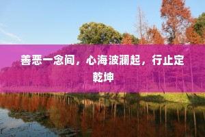 善恶一念间，心海波澜起，行止定乾坤