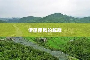 借篷使风的解释