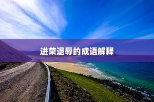 进荣退辱的成语解释