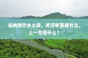 浊酒自怜终日醉，古风时得野人言。下一句是什么？