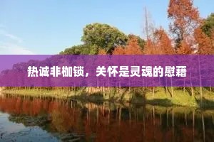 热诚非枷锁，关怀是灵魂的慰藉