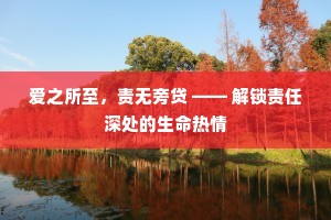 爱之所至，责无旁贷 —— 解锁责任深处的生命热情