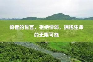 勇者的誓言，拒绝懦弱，拥抱生命的无限可能