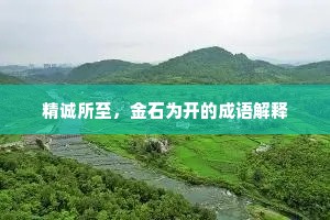 精诚所至，金石为开的成语解释