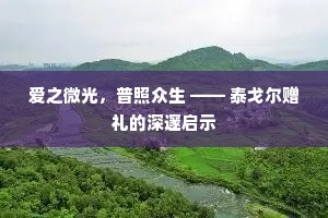 爱之微光，普照众生 —— 泰戈尔赠礼的深邃启示