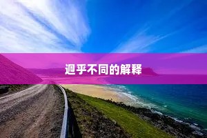 迥乎不同的解释