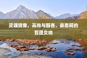 灵魂镜像，高尚与鄙吝，姿态间的哲理交响