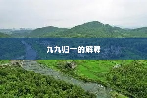 九九归一的解释
