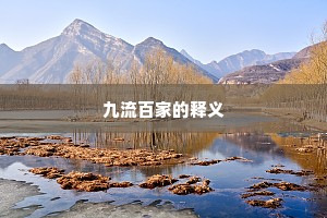 九流百家的释义
