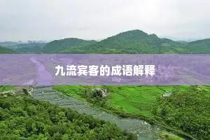 九流宾客的成语解释