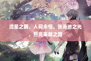 流星之瞬，人间永恒，张海迪之光，照亮奉献之路