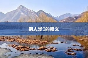 荆人涉澭的释义