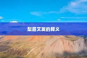 梨眉艾发的释义